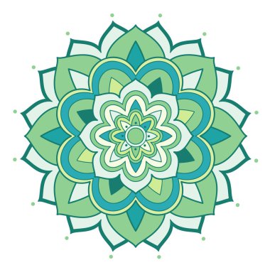 İzole edilmiş arkaplanda mandala desenleri