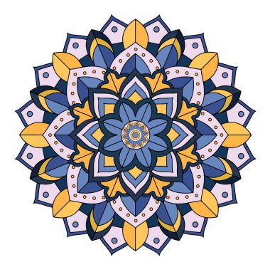 İzole edilmiş arkaplanda mandala desenleri