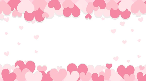 Valentine theme with pink hearts — Stock Vector