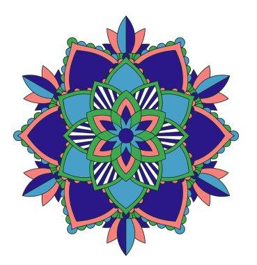 Beyaz arkaplan resimlerinde mandala desenleri