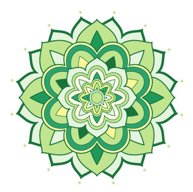 İzole edilmiş arkaplan illüstrasyonunda mandala desenleri