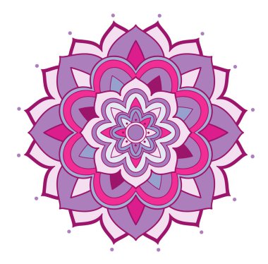 İzole edilmiş arkaplan illüstrasyonunda mandala desenleri