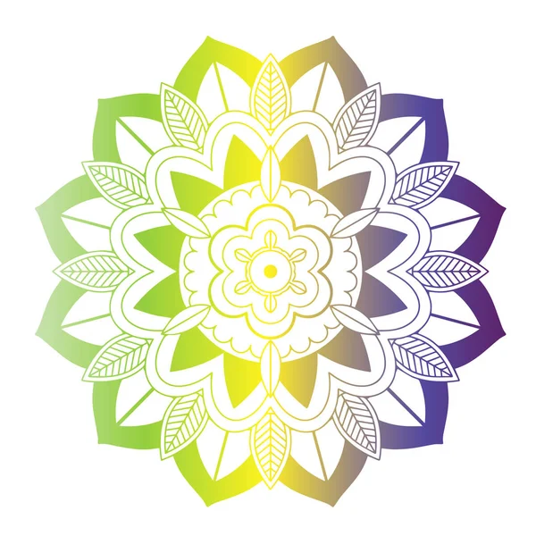 Patrones Mandala Sobre Fondo Aislado Ilustración — Archivo Imágenes Vectoriales
