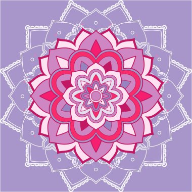 Mor arkaplan resimlerinde mandala desenleri