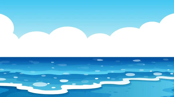 蓝色海洋图解的背景场景 — 图库矢量图片