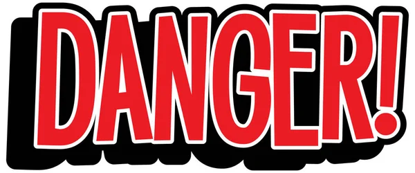 Lettertype Design Voor Woord Danger Red Color Illustration — Stockvector