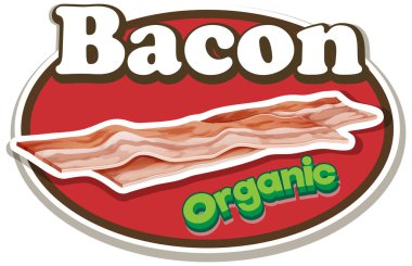 Pastırma ve taze organik bacon resimli logo tasarımı.
