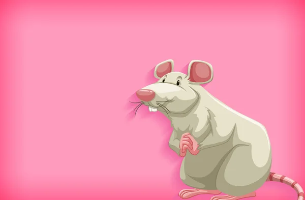 Wzór Tła Prostym Kolorem Białą Ilustracją Myszy — Wektor stockowy