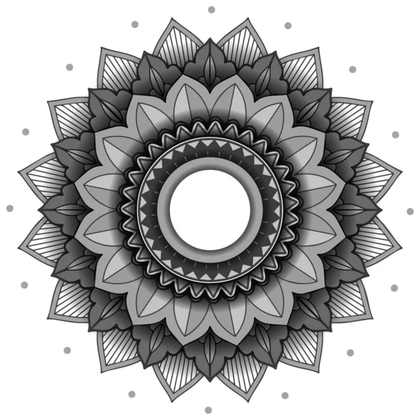 Mandala Patroon Ontwerp Witte Achtergrond Illustratie — Stockvector