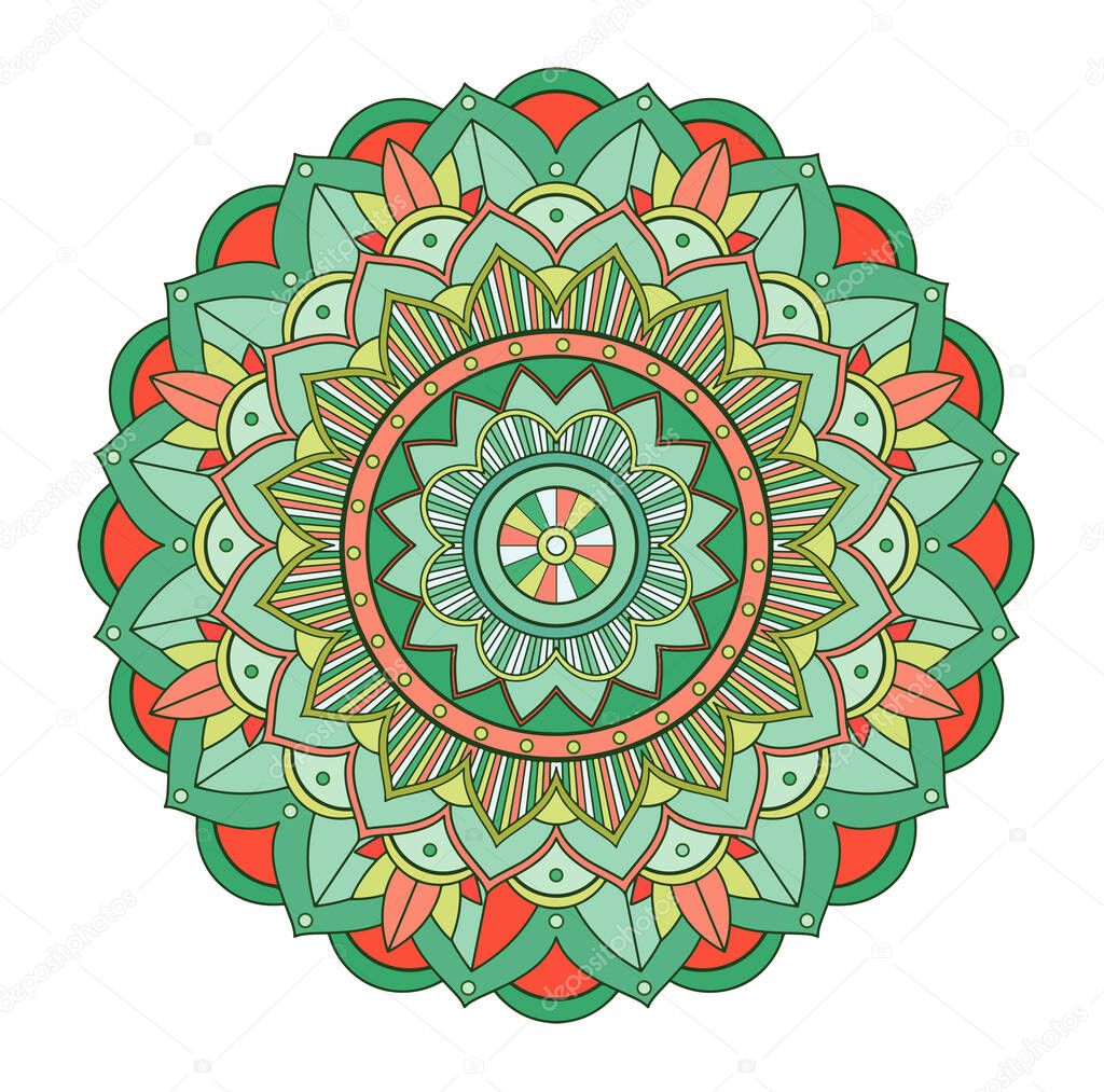 Mandala patterns on isolated background illustration