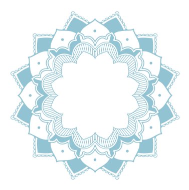 İzole edilmiş arkaplan illüstrasyonunda mandala desenleri