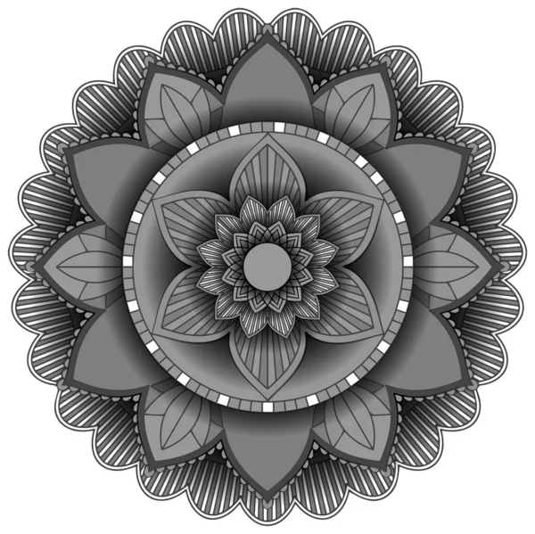 Modello Mandala Disegno Sfondo Bianco Illustrazione — Vettoriale Stock