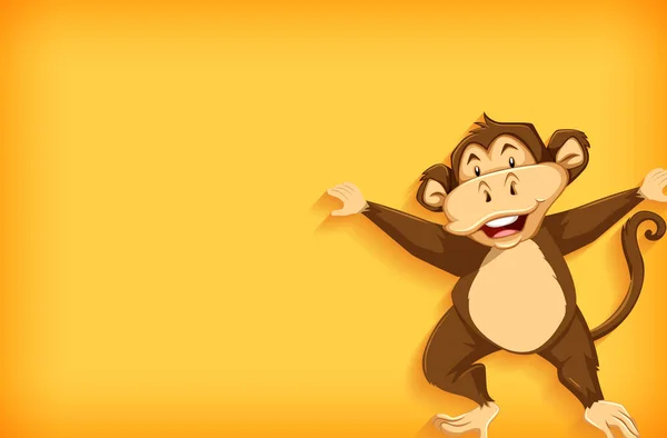 Πρότυπο Φόντου Απλό Χρώμα Και Χαριτωμένο Απεικόνιση Μαϊμού — Διανυσματικό Αρχείο