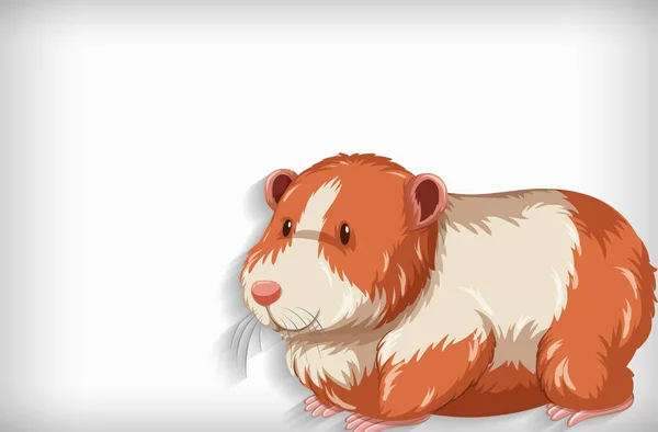 Bakgrund Mall Med Vanlig Färg Och Hamster Illustration — Stock vektor