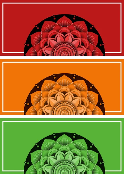 Diseño Plantilla Fondo Con Ilustración Patrones Mandala — Vector de stock