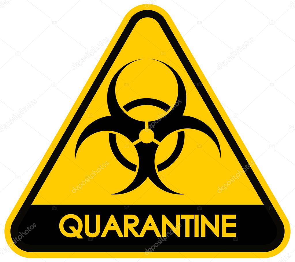 Poster design for coronavirus theme with quarantine sign illustration