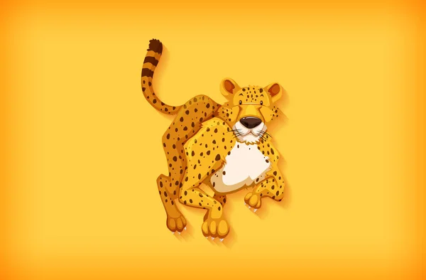 Achtergrond Template Ontwerp Met Effen Kleur Cheeta Illustratie — Stockvector