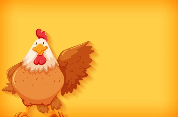 Πρότυπο Φόντου Απλό Χρώμα Και Λίπος Απεικόνιση Κοτόπουλο — Διανυσματικό Αρχείο