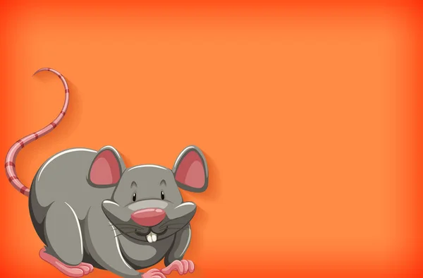 Šablona Pozadí Jednoduchou Barvou Šedou Ilustrací Myši — Stockový vektor
