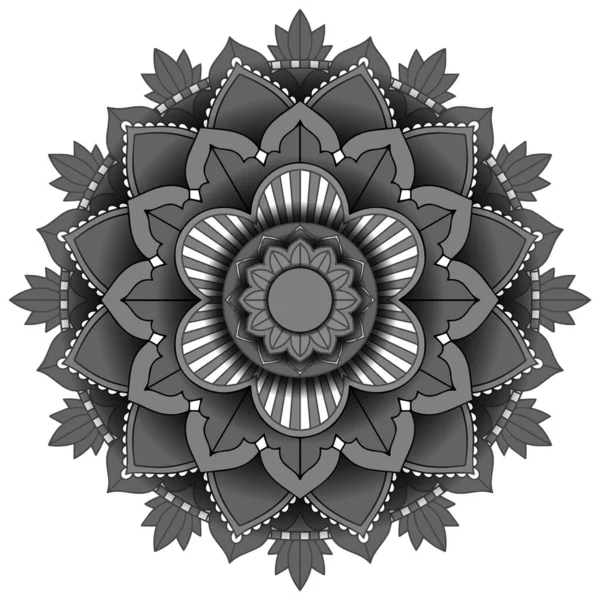 Diseño Patrón Mandala Sobre Fondo Blanco Ilustración — Vector de stock