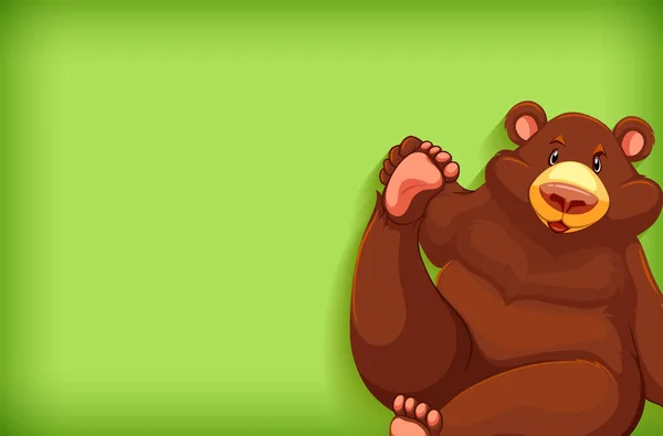 Návrh Šablony Pozadí Jednoduchou Barvou Grizzly Medvěd Ilustrace — Stockový vektor