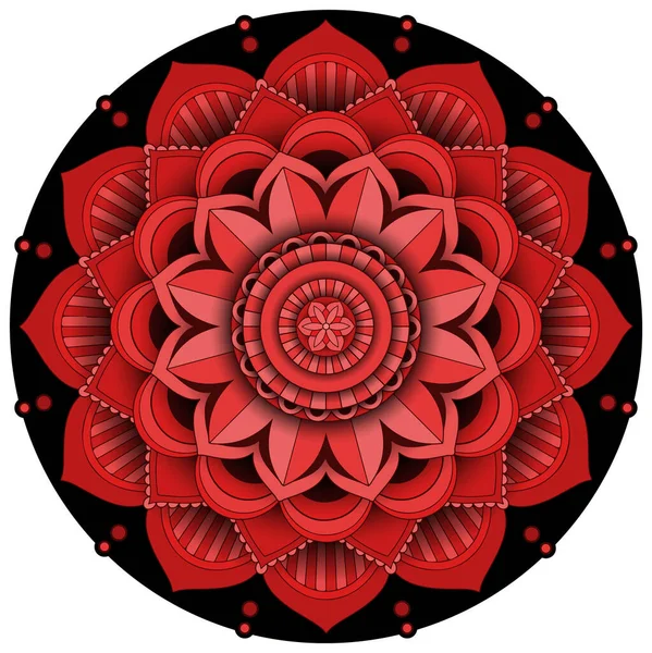 Mandala Motif Dessin Sur Fond Blanc Illustration — Image vectorielle