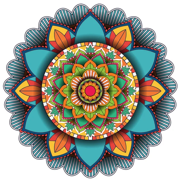 Diseño Patrón Mandala Sobre Fondo Blanco Ilustración — Archivo Imágenes Vectoriales