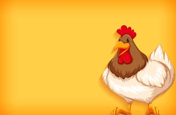 Modello Sfondo Con Illustrazione Pollo Colori Grasso — Vettoriale Stock