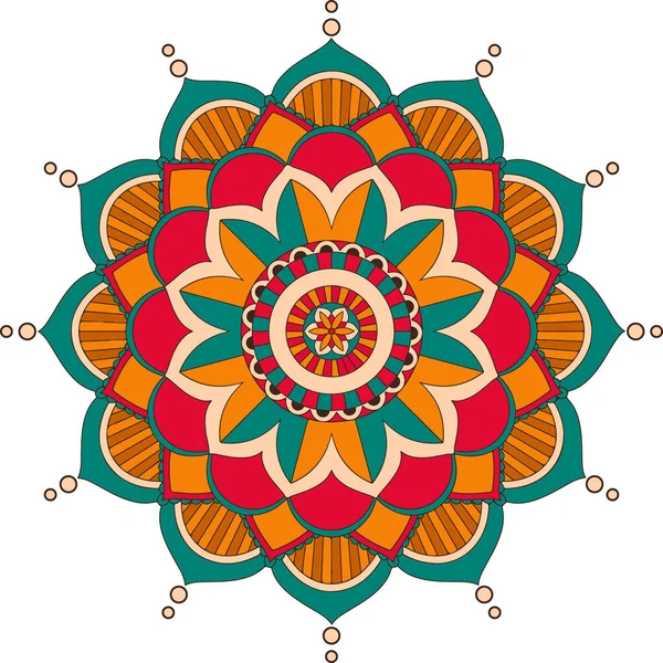 Bakgrund Mall Med Mandala Mönster Design Illustration — Stock vektor