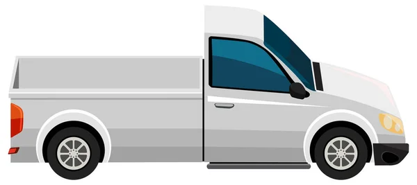 Bianco Pick Camion Sfondo Bianco Illustrazione — Vettoriale Stock