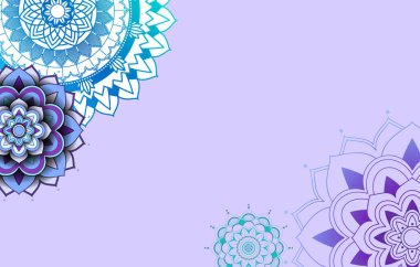Mandala desenli arkaplan şablonu tasarımı