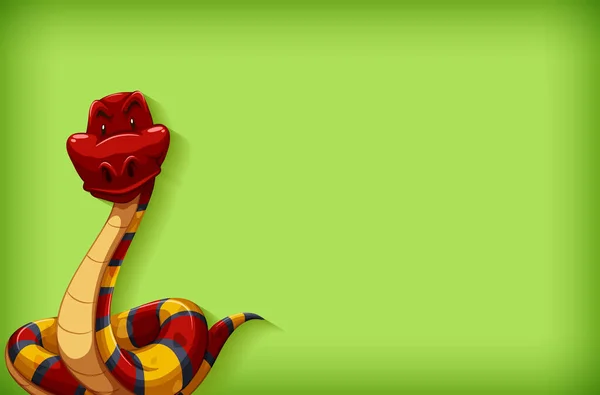 Background Template Plain Color Red Snake Illustration — Stock Vector