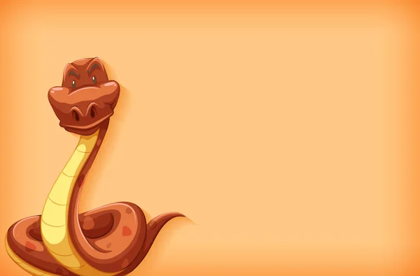 Modèle Fond Avec Couleur Unie Illustration Serpent Sauvage — Image vectorielle