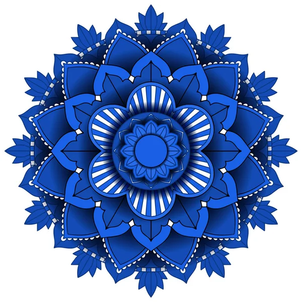 Mandala Muster Design Auf Weißem Hintergrund Illustration — Stockvektor