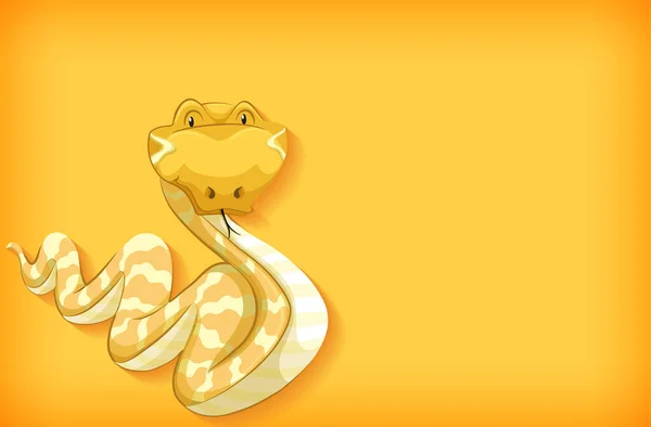Modèle Fond Avec Couleur Unie Illustration Serpent — Image vectorielle