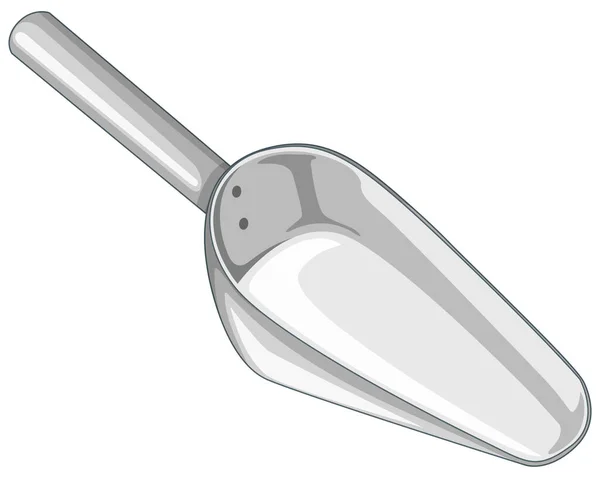 白色背景图上的不锈钢勺子 — 图库矢量图片