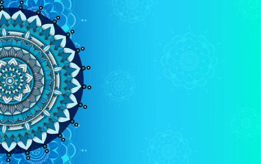 Mandala desenli arkaplan şablonu çizimi