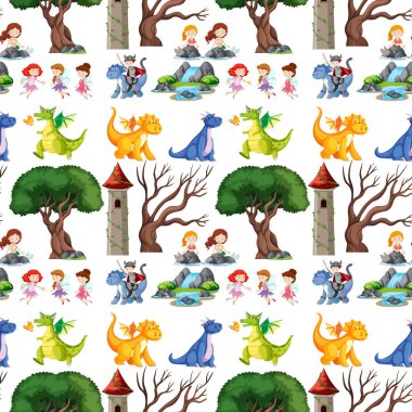 Kusursuz çocuklar peri masalı şatosu ve ejderha resimleridir.