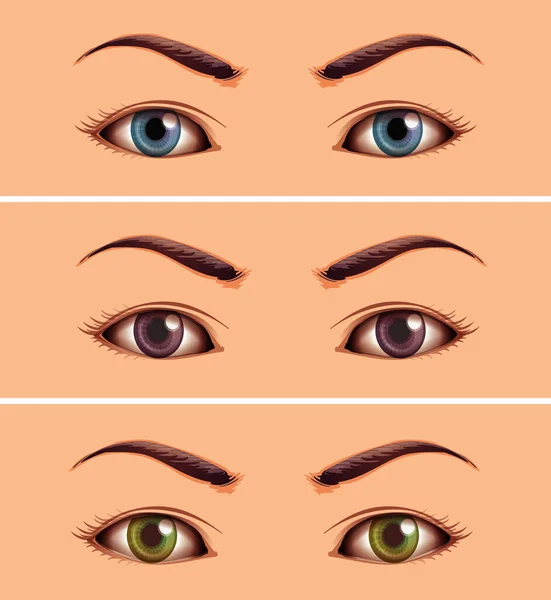 Set Humain Fermer Les Yeux Illustration Zone — Image vectorielle