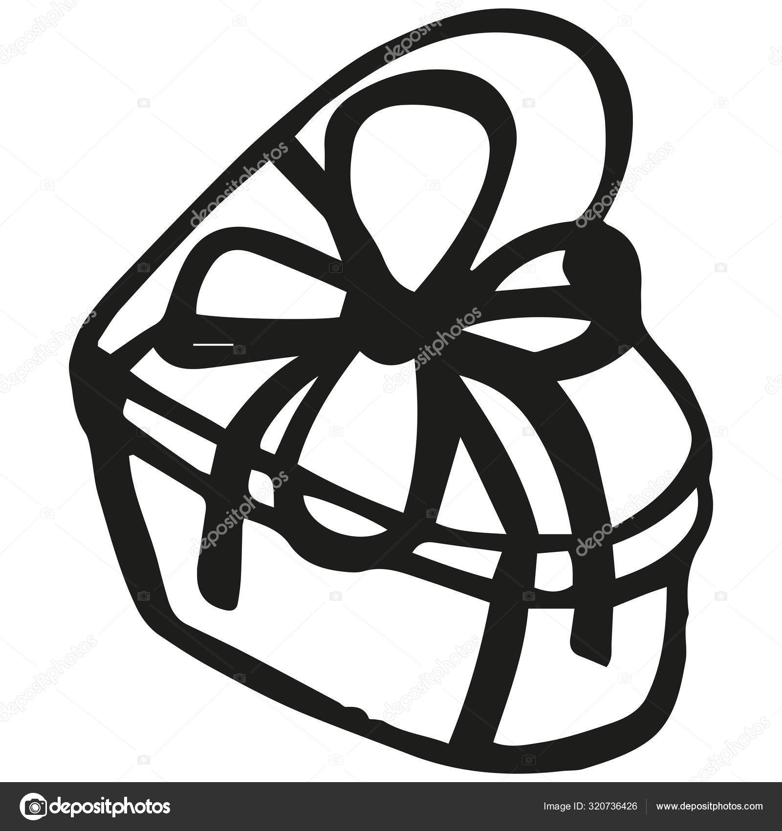Coffret Cadeau En Forme De Coeur Noir Et Blanc Dessin A La Main Isole Vecteur Image Vectorielle Yanusha C 320736426