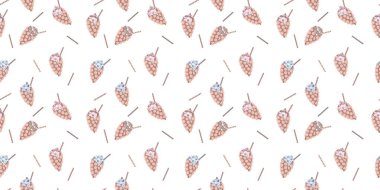 Hong Kong baloncuğu pürüzsüz bir desen oluşturuyor. Çilekli yumurta waffle, yabanmersini, kiraz, yabanmersini, ahududu, çikolata dolgulu ve beyaz arka planda çıtır tüpler. Sonsuz doku. Vektör.