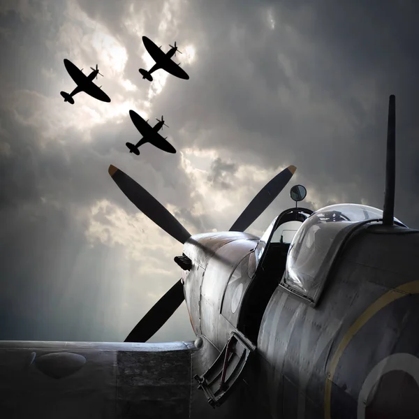 De gevechtsvliegtuigen. — Stockfoto