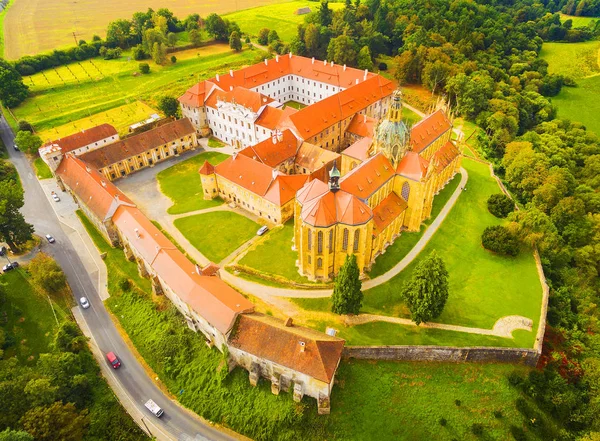 Vista Aérea Del Monasterio Benedictino Kladruby República Checa Europa —  Fotos de Stock