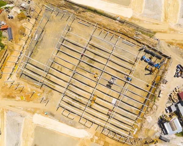 İnşaat alanının havadan görüntüsü