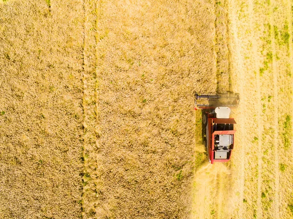 Вид з повітря на комбайн — стокове фото