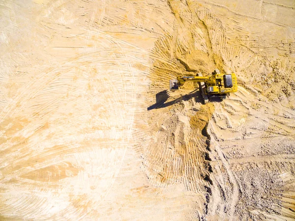 Aerial View Excavator Mine Industrial Background Mining Theme — Stock Photo, Image