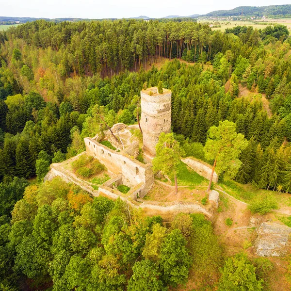 Rovine del castello gotico Frydstejn nel Parco Nazionale Cesky Raj — Foto Stock