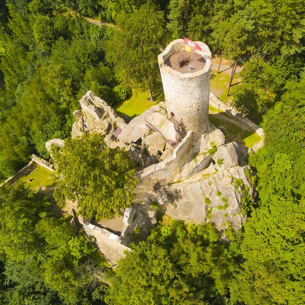Ερείπια του γοτθικό κάστρο Frydstejn στο εθνικό πάρκο Cesky Raj — Φωτογραφία Αρχείου
