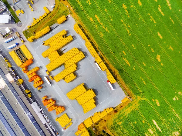 Vista aérea do terminal de armazenamento e de carga . — Fotografia de Stock