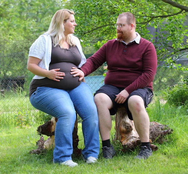 Konzept für übergewichtigen Lebensstil — Stockfoto